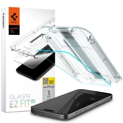Folie pentru iPhone 15 Pro Max - Spigen Glas.TR EZ FIT - Black transparenta 