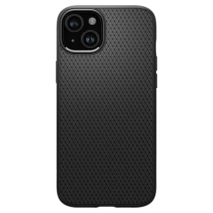 Husa pentru iPhone 15 Plus - Spigen Liquid Air - Matte Black Negru