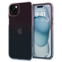 Husa pentru iPhone 15 - Spigen Liquid Crystal - Clear Roz 