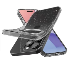 Huse pentru iPhone 15 Pro - Spigen Liquid Crystal Glitter - Crystal Quartz transparenta