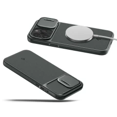 Husa iPhone 15 Pro Max - Spigen Optik Armor - Abyss Green Verde