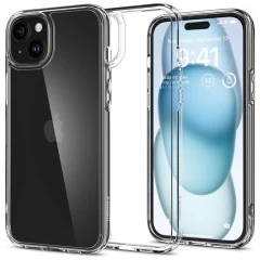 Husa pentru iPhone 15 - Spigen Ultra Hybrid - Clear transparenta