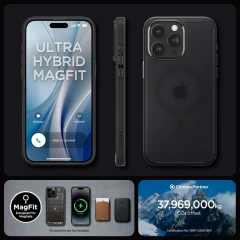 Husa pentru iPhone 15 Pro Max - Spigen Ultra Hybrid MagSafe - Frost Black cenusiu