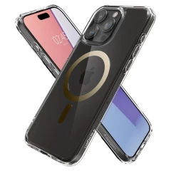 Husa pentru iPhone 15 Pro Max - Spigen Ultra Hybrid MagSafe - Gold Auriu