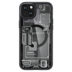 Husa pentru iPhone 15 - Spigen Ultra Hybrid MagSafe Zero One - Black Negru