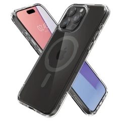 Husa pentru iPhone 15 Pro Max - Spigen Ultra Hybrid MagSafe - Carbon Fiber Negru