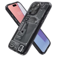 Husa pentru iPhone 15 Pro Max - Spigen Ultra Hybrid MagSafe Zero One - Black Gri
