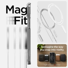 Husa pentru iPhone 15 - Spigen Ultra Hybrid MagSafe - Graphite Gri