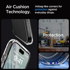 Husa pentru iPhone 15 Pro - Spigen Ultra Hybrid - Frost Clear transparenta