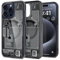 Husa pentru iPhone 15 Pro - Spigen Ultra Hybrid MagSafe Zero One - Black