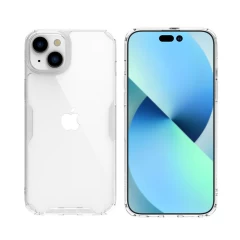 Husa pentru iPhone 15 - Nillkin Nature TPU Case - Blue transparenta 