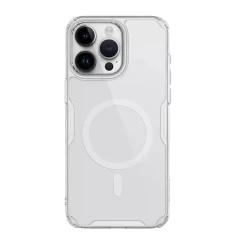 Husa pentru iPhone 15 Pro Max - Nillkin Nature TPU MagSafe Case - Transparent transparenta
