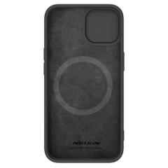 Husa pentru iPhone 15 Plus - Nillkin CamShield Silky MagSafe Silicone - Classic Black Negru