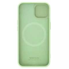 Husa pentru iPhone 15 Plus - Nillkin CamShield Silky MagSafe Silicone - Mint Green Verde