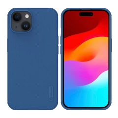 Husa pentru iPhone 15 Plus - Nillkin Super Frosted Shield Pro - Blue Albastru