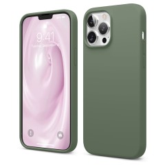 Husa iPhone 13 Pro Casey Studios Premium Soft Silicone - Webster Green