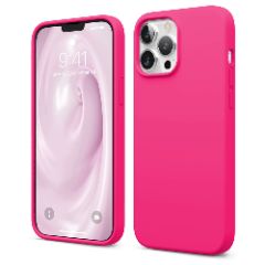 Husa iPhone 13 Pro Casey Studios Premium Soft Silicone - Fuchsia