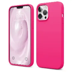 Husa iPhone 13 Pro Casey Studios Premium Soft Silicone - Roz Fuchsia 