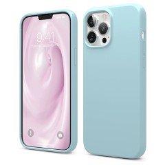 Husa iPhone 13 Pro Casey Studios Premium Soft Silicone - Baby Blue