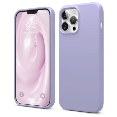 Husa iPhone 13 Pro Casey Studios Premium Soft Silicone - Webster Green Light Lilac 