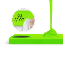 Husa iPhone 13 Pro Casey Studios Premium Soft Silicone - Neon Green Neon Green