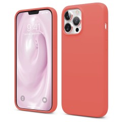 Husa iPhone 13 Pro Casey Studios Premium Soft Silicone - Orange