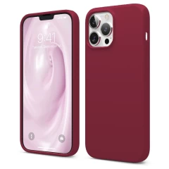 Husa iPhone 13 Pro Casey Studios Premium Soft Silicone - Roz Rose 