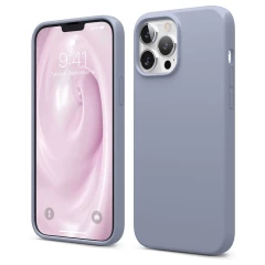 Husa iPhone 13 Pro Casey Studios Premium Soft Silicone - Light Purple Slate Gray 