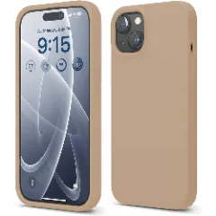 Husa iPhone 15 Casey Studios Premium Soft Silicone Pink Sand 