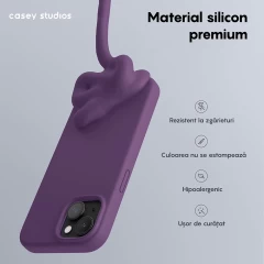 Husa iPhone 15 Casey Studios Premium Soft Silicone Light Purple
