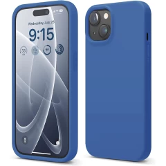 Husa iPhone 15 Casey Studios Premium Soft Silicone Cadet Blue 