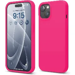 Husa iPhone 15 Casey Studios Premium Soft Silicone Fuchsia 