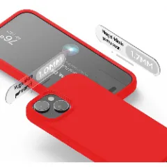 Husa iPhone 15 Casey Studios Premium Soft Silicone Rosu