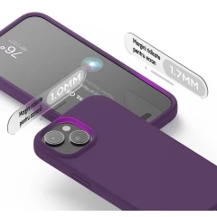 Husa iPhone 15 Plus Casey Studios Premium Soft Silicone Light Purple