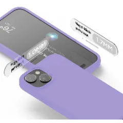 Husa iPhone 15 Plus Casey Studios Premium Soft Silicone Light Lilac