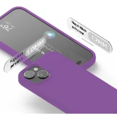 Husa iPhone 15 Plus Casey Studios Premium Soft Silicone Light Purple
