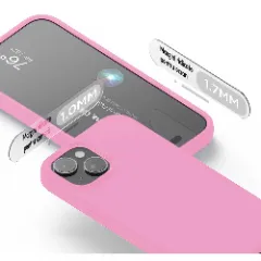 Husa iPhone 15 Plus Casey Studios Premium Soft Silicone Roz