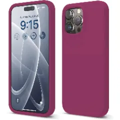 Husa iPhone 15 Pro Casey Studios Premium Soft Silicone Burgundy