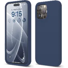 Husa iPhone 15 Pro Casey Studios Premium Soft Silicone Midnight Blue
