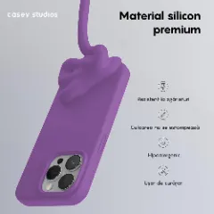 Husa iPhone 15 Pro Casey Studios Premium Soft Silicone Light Purple