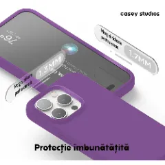 Husa iPhone 15 Pro Casey Studios Premium Soft Silicone Light Purple
