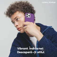 Husa iPhone 15 Pro Casey Studios Premium Soft Silicone Light Purple