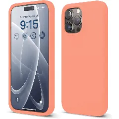 Husa iPhone 15 Pro Casey Studios Premium Soft Silicone Nectarine