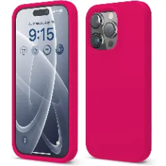 Husa iPhone 15 Pro Casey Studios Premium Soft Silicone Fuchsia 