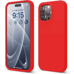Husa iPhone 15 Pro Casey Studios Premium Soft Silicone Rosu