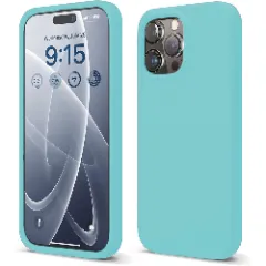 Husa iPhone 15 Pro Casey Studios Premium Soft Silicone Turcoaz