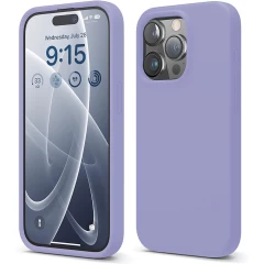 Husa iPhone 15 Pro Casey Studios Premium Soft Silicone Light Lilac 