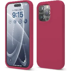 Husa iPhone 15 Pro Casey Studios Premium Soft Silicone Burgundy 