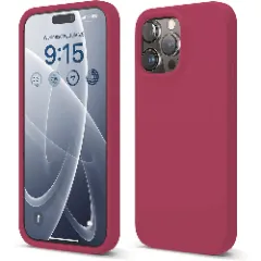 Husa iPhone 15 Pro Max Casey Studios Premium Soft Silicone Burgundy