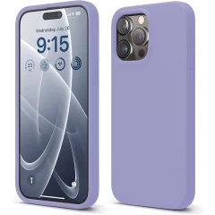 Husa iPhone 15 Pro Max Casey Studios Premium Soft Silicone Light Lilac 